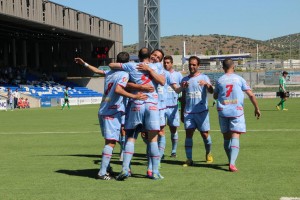 El Lucena C.F. celebrando un gol de esta temporada. Foto: Lucena C.F.