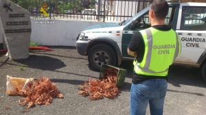 La Guardia Civil desarticula en Montoro un grupo especializado en robo de cableado de cobre