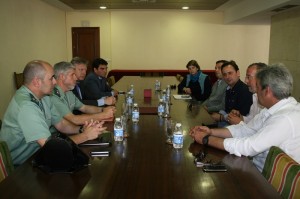 Reunión del Subdelgado con los rocieros. 
