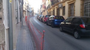 Inicio de las obras en la calle Molino de Lucena.