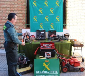 Efectos recuperados en Cerro Muriano. 