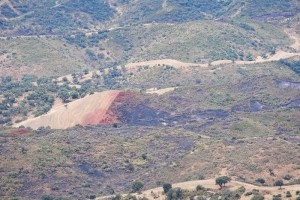 ÁREA quemada en Cerro Muriano Brimz X