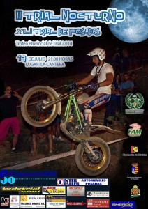 Cartel del II Trial Nocturno de Posadas.