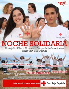 Cartel de la Noche Solidario de Hinojosa del Duque. 