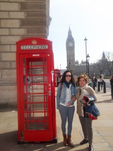 Imagen de Trini en una de las típicas gabinas de la ciudad.