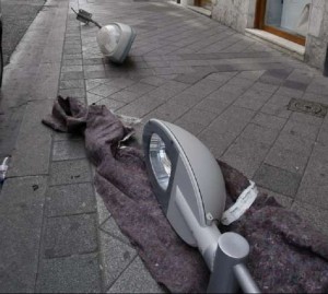 Actuación en luminaria pública