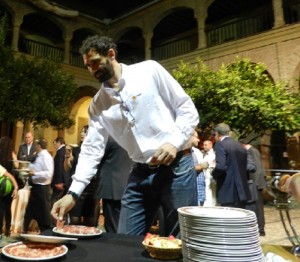 Jorge Garbajosa en el Palacio del congresos tras el acto. Foto: Córdoba Buenas Noticias.