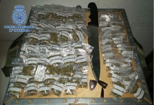 Imagen de la droga incautada.