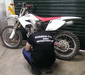 Moto recuperada. 