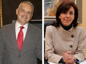 José Luis Escañuela, presidente de la Federación Española, y María Luisa Ceballos, presidenta de la Diputación.