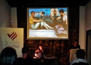 Momento de la Velada de relatos en los patios. 