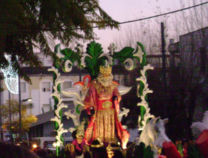 El Rey Melchor en la cabalgata de Baena en 2012. 