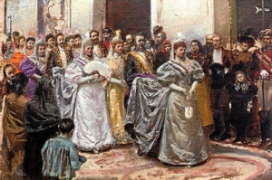 El cortejo de la Reina María Cristina, de Lozano Sidro.