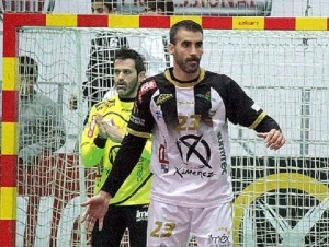 Chispi y De Hita, jugadores del Ángel Ximénez