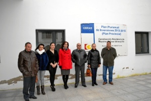 Foto de familia de la visita a Valsequillo. 