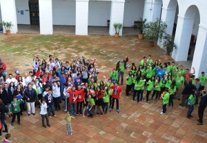 Alumnos al comienzo de la jornada. 