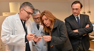 Momento de la visita de Susana Díaz. 