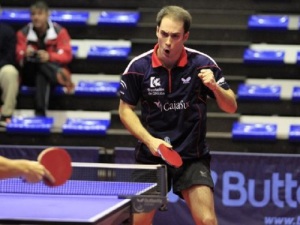 Alejandro Calvo celebra un punto