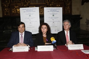 Enrique Aranda, María Isabel Baena y Ángel Salvatierra en la presentación de la reunión de consenso.