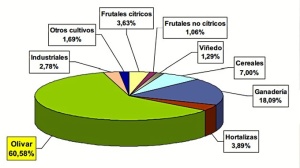 Distribución de la producción final agraria 2014. / Junta de Andalucía. 