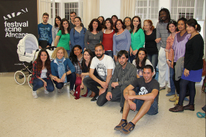 Algunos de los voluntarios para la nueva edición del Festival de Cine Africano. 