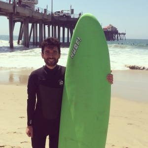 El cordobés antes de practicar surf. 