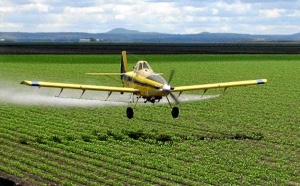 Avioneta echando glisofato