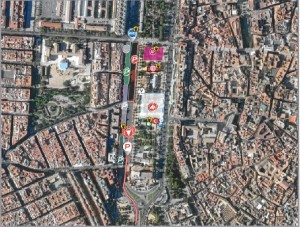 Plano Salida de la sexta etapa de la Vuelta Ciclista a España 2015