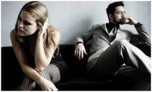 Pareja en desacuerdo