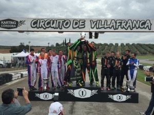Podio de ganó la segunda edición de las 24 horas Open Kart Ciudad de los Califas