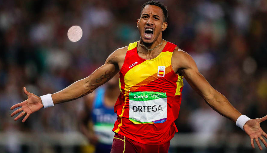 El atleta Orlando Ortega, medalla de plata para España en 110 metros vallas