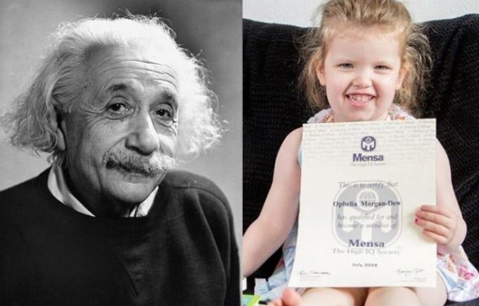 Una niña británica de tres años tiene un coeficiente intelectual superior al de Einstein