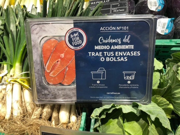 Carrefour permitirá a sus clientes utilizar sus propios envases para reducir el consumo de plástico