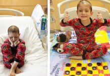 Un padre convierte las sábanas de los hospitales en un tablero para que jueguen los niños ingresados