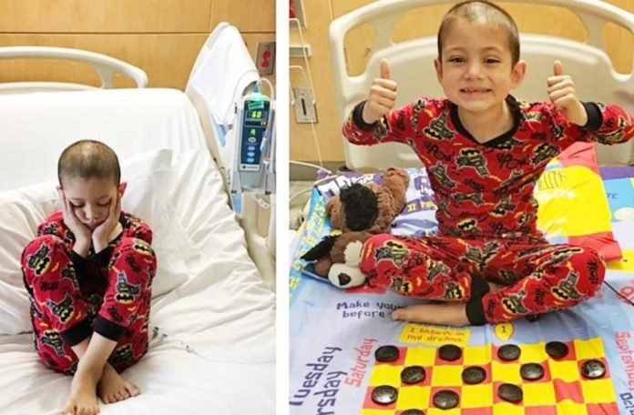 Un padre convierte las sábanas de los hospitales en un tablero para que jueguen los niños ingresados