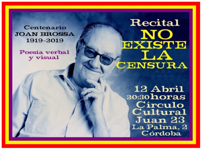 Recital poético en el Centenario de Joan Brossa, en Córdoba