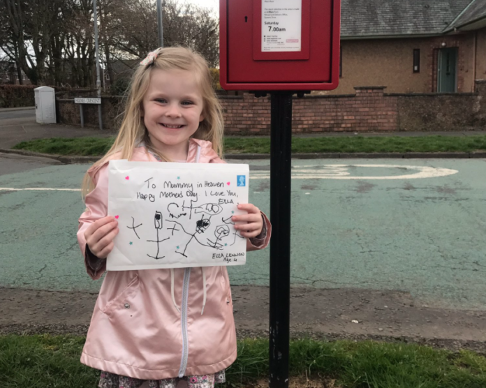 Una niña envía una carta a su madre en el cielo y recibe respuesta Una niña envía una carta a su madre en el cielo y recibe respuesta