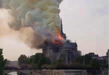 Un incendio destruye el tejado y la aguja central de la Catedral de Notre Dame