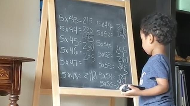 Aiden, el niño de tres años que es un genio de las matemáticas