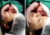Graban el momento en el que un bebé recién nacido agarra la cara de su madre y le da un beso