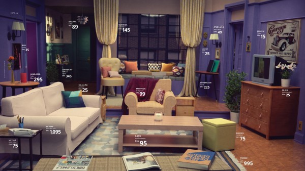 Ikea vende los muebles de los salones más famosos de la televisión: 'Friends', 'Stranger Things' y 'Los Simpson'
