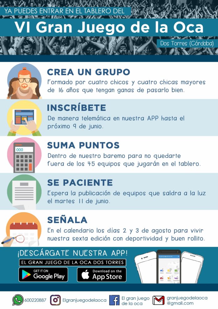 El Gran Juego de la Oca inicia su fase de inscripciones en Dos Torres