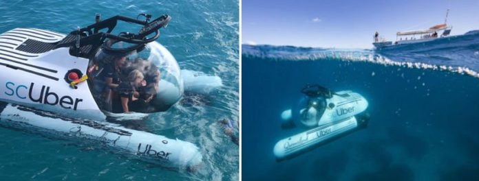 Uber lanza el ScUber, el primer submarino de viaje compartido en la Gran Barrera de Coral