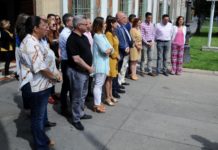 Concentración silenciosa a las puertas de la Diputación por el crimen machista de Iznájar